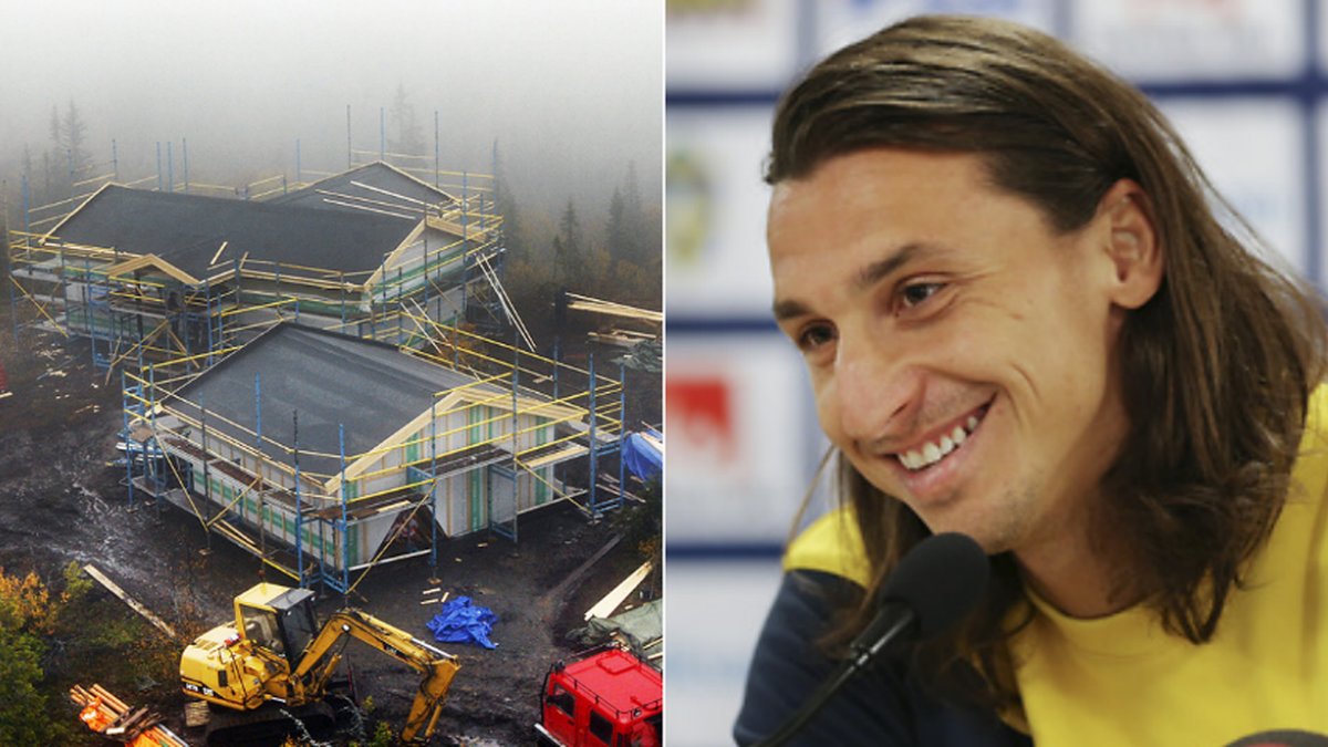 Zlatan har redan ett lyxvilla i Jämtland (t h). Nu bygger han ett andra i Åre.